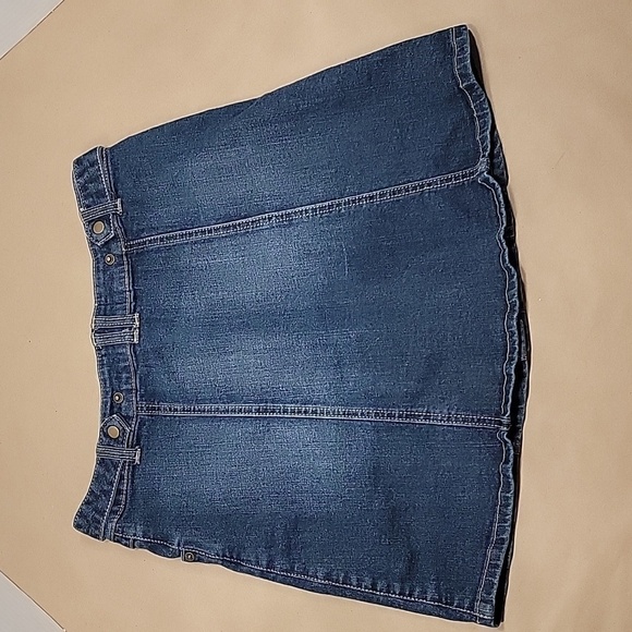 Jolt Size 5 / 27 Denim Mini Skirt, Button Down, Adjustable Waistband. Exc. Cond. - Picture 2 of 7